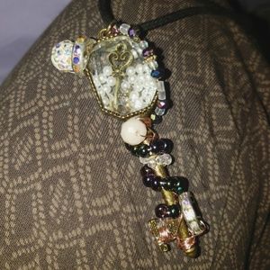 Handmade Wire Wrapped Key necklace.